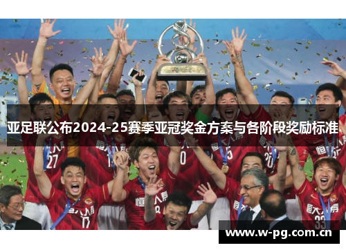 亚足联公布2024-25赛季亚冠奖金方案与各阶段奖励标准
