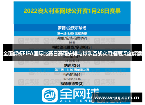 全面解析FIFA国际比赛日赛程安排与球队备战实用指南深度解读 全面解析FIFA国际比赛日赛程安排与球队备战实用指南深度解读